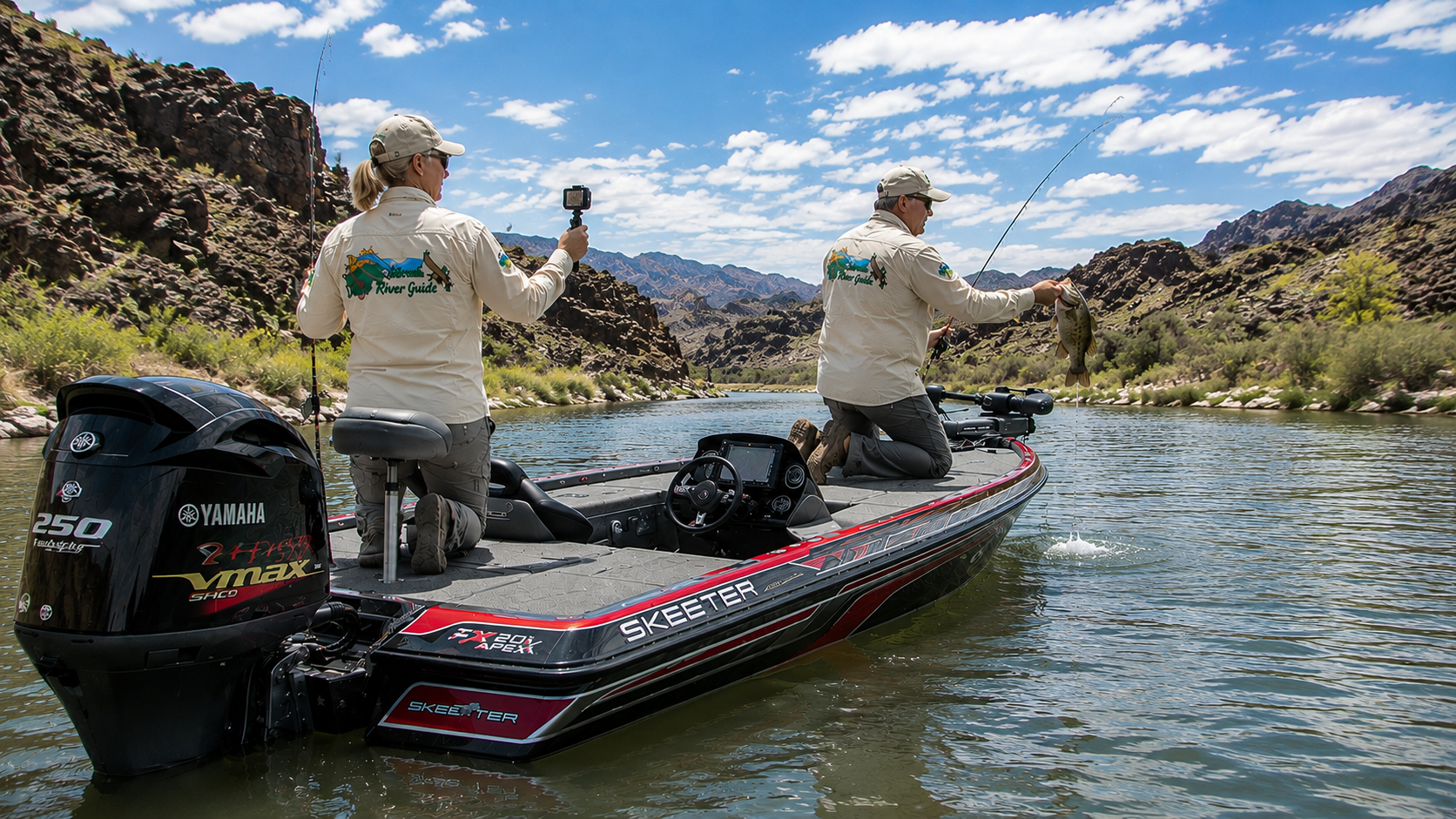 colorado river topock gorge arizona california bass fishing Skeeter